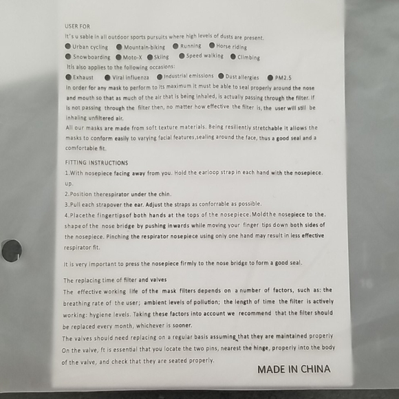 Gray Face Mask - Picture 5 of 5